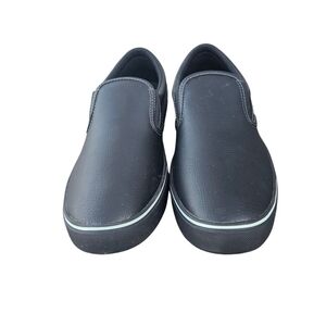Tredsafe unisex slip on slip resistant work shoes black Mens 13 Womens 14W